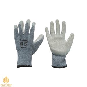 Mănuși din bumbac gri acoperite cu spumă gri