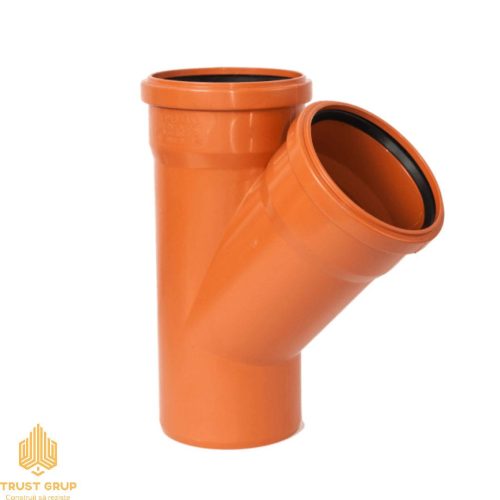 Ramificație diametrul 110x110 mm 45° (oranj) Interplast