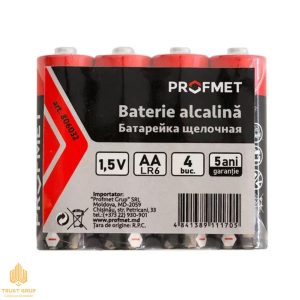 Baterie alcalină AA 1.5 V,4 buc. Profmet