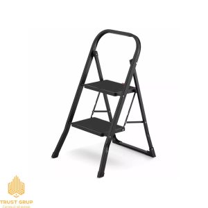 Scară pliabilă din oțel neagră 2+2 LEPUS