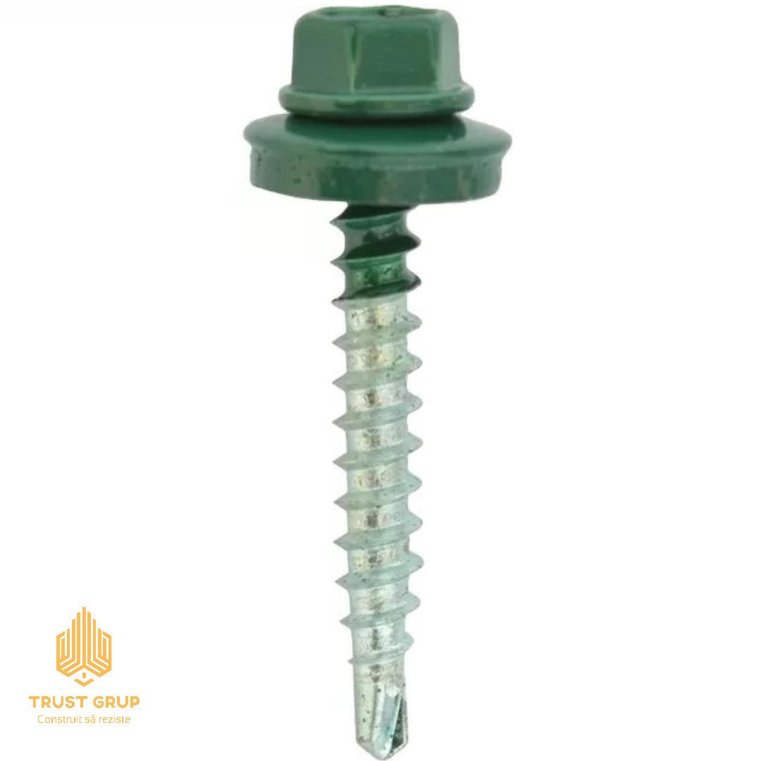 prd249463_1.jpg Șurub 4.8x35 mm pentru lemn/acoperiș RALL 6005 verde