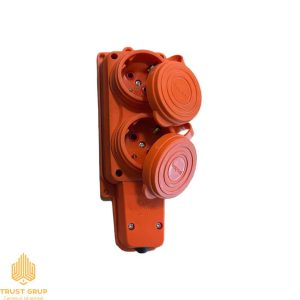 Bloc cu 2 locuri cauciuc orange 16 A, 220 V