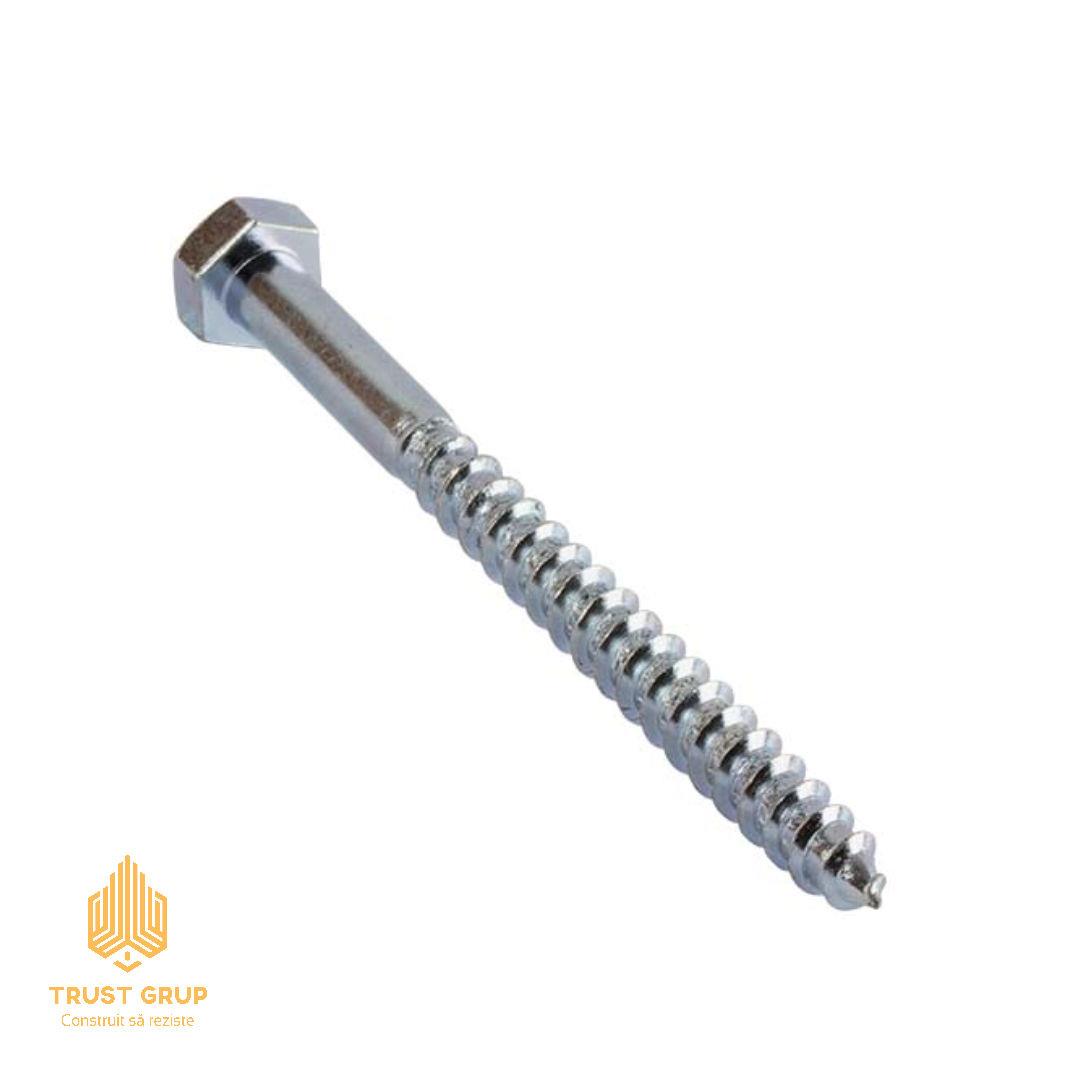 prd180461_1.jpg Șurub pentru lemn cu cap hexagonal 6x100 mm
