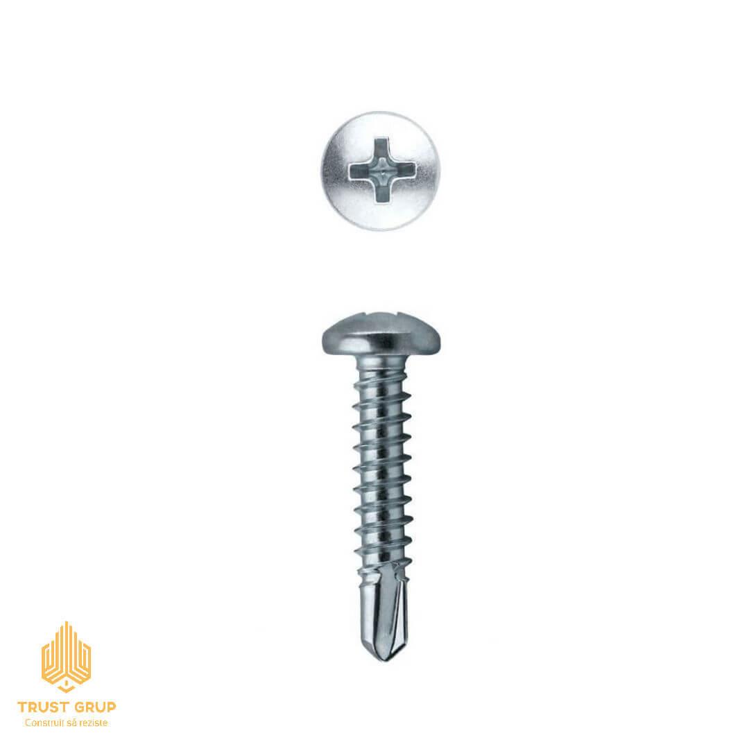 prd180845_1.jpg Șurub autoforant cu cap bombat pentru metal 4.2x16 mm