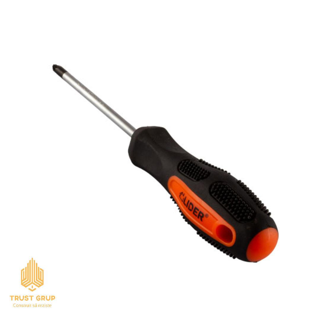 prd182203_1.jpg Șurubelniță cu mîner din cauciuc negru PH 1x100 mm