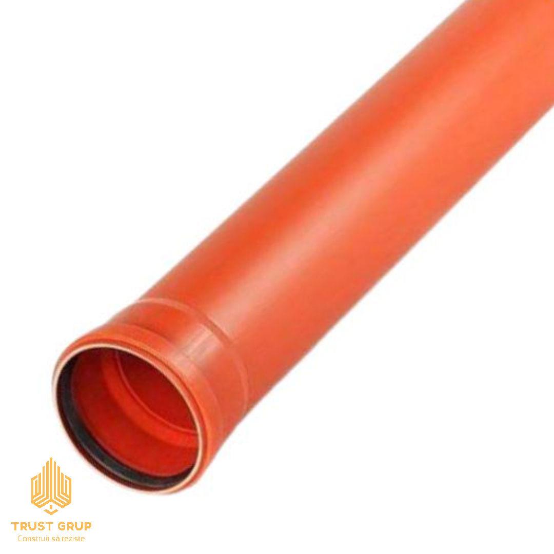 prd194568_1.jpg Țeavă oranj din PVC SN 4, D 110, L 3 m, Tehnoworld